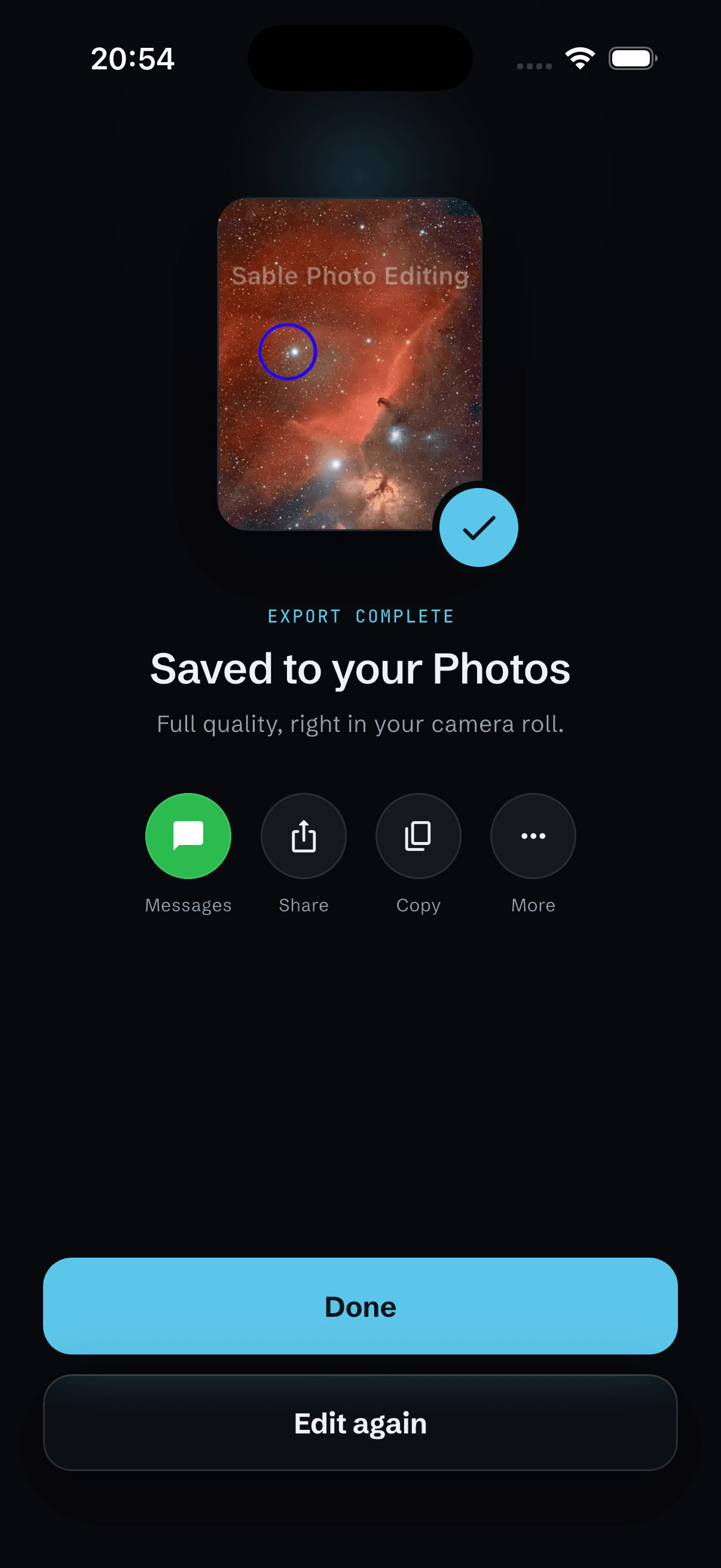 Save it. Done.